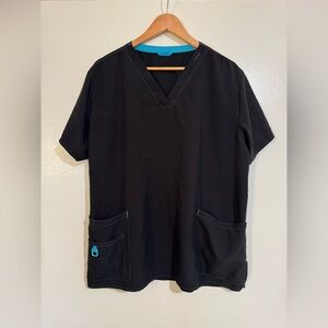 Carhartt force Men's Black V-Neck Shirt scrubs L XL